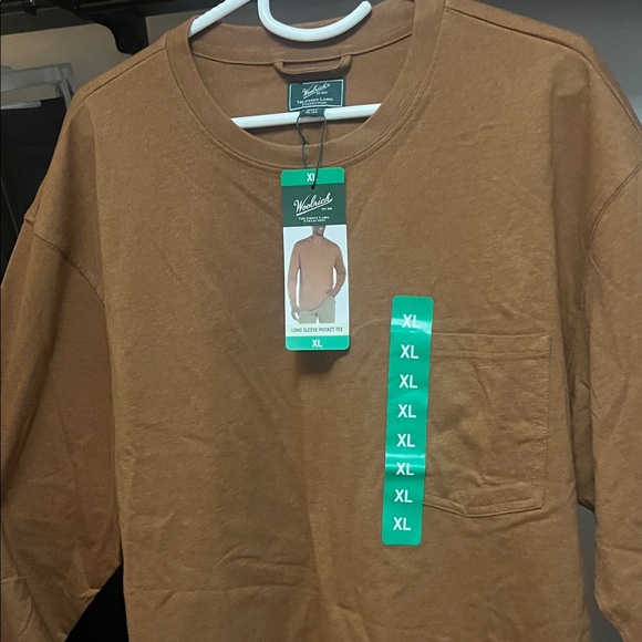 Woolrich Men's Tan Long Sleeve Tee - Picture 5 of 5